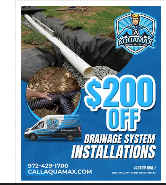 $200 off drainage system installations