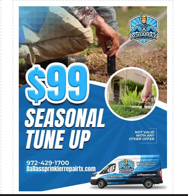 $99 seasonal sprinkler tune-up
